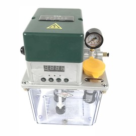 INTSUPERMAI 110V 2L Automatic Lubrication Pump Oiler Digital Numerical Control Lubricant Pump Gear Lubricating Oil Pump High Configuration Version with Pressure Gauge for Lathe Printing Textile