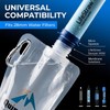 Quinnsus 2-Pack 1L Collapsible Water Bottles, 33oz BPA-Free Reusable Plastic