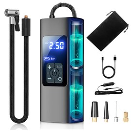 Tire Inflator Portable Air Compressor，Cordless Tire Inflator 150 PSI with Air Pump 3X Extension Hose,3X Faster Portable Air Pump for Cars