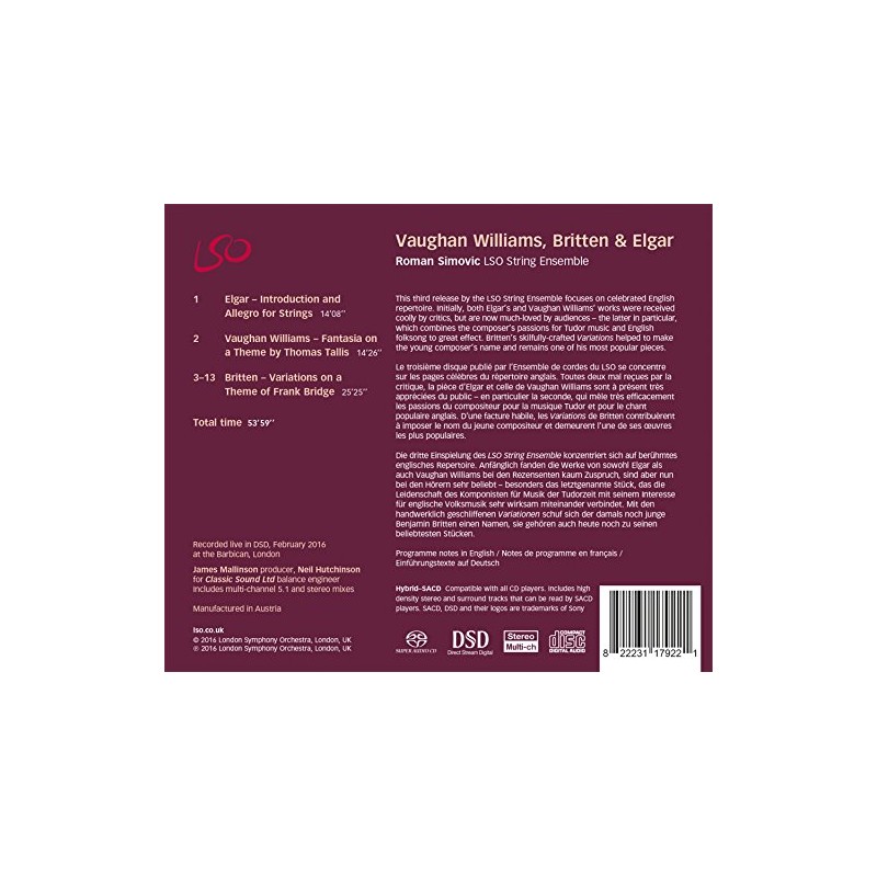 Fantasia on a Theme by Thomas Tallis / Variations /