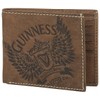 Guinness Wings Leather Wallet, Measures 11cm by 10cm, Brown