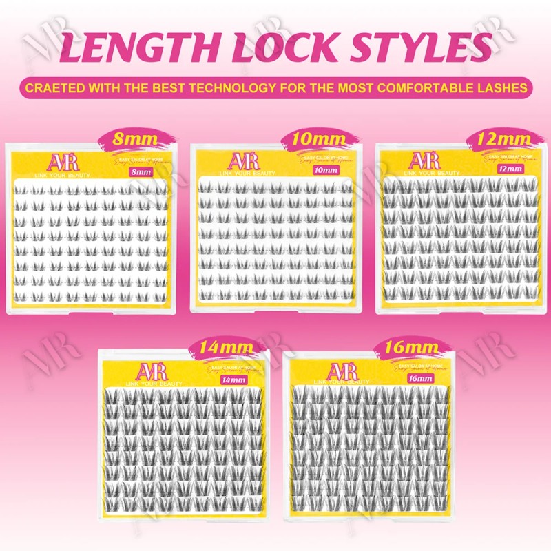 US Local Stock Single Length Cluster Lash Tray 8-16mm Diy