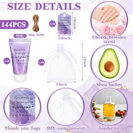 Dansib 48 Sets Hand Mini Lotion Bulk Employee Appreciation Gifts Travel Size Hand Cream Inspirational Thank You Gifts for Teachers Coworkers Office Staff Team Housekeeping Appreciation Week(Marble)