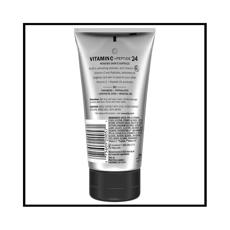 Olay Regenerist Facial Cleanser, Brightening, Vitamin C + Peptide 24