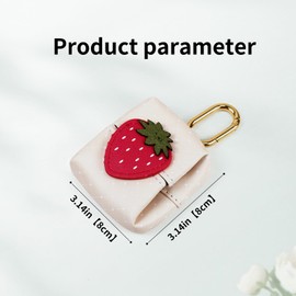 WisePoint Fruit-Shaped Coin Purse, Foldable PU Leather Wallet Mini Wallet Purse for Women and Girls, Cute Change Purses with Keyring and Snap for Working, Dating, Travelling, Shopping (Egg)