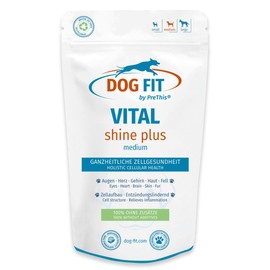 DOG FIT by PreThis Vital Shine Plus for Dogs I Eyes, Heart, Brain, Shiny Coat, Healthy Skin (Medium 10-25 kg)