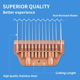 13MM 1/2Inch Wide Clipper Guard for A5 Blades, Compatible with Andis Wahl Oster More, Pet Grooming Attachment Stainless Steel Professional Comb