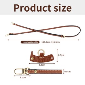 Shoulder Strap for Women's Bag, Adjustable Shoulder Strap for Bags, Mini Bag Straps for Leather Strap, Shoulder Straps, School Bag, Bag Strap Extension (Width of 1.5 cm, Length 120 cm)