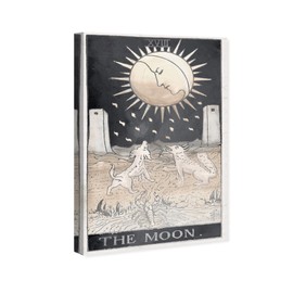 The Oliver Gal Artist Co. Astronomy and Space Wall Canvas Prints Tarot Silver Art Deco' Moons Home Décor, 30" x 45", White, Blue