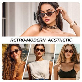 SUNGAIT Diamond Shape Sunglasses for Women Small Narrow Trendy Fashion Stylish Shades