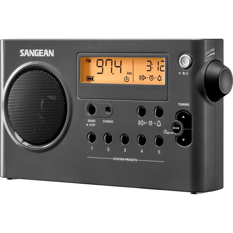 SANGEAN SG-106 AM/FM Compact Digital Tuning Portable Receiver (Black)