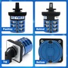KEYMOO 40A Rotary Changeover Switch, 660V 3 Position 3 Phase