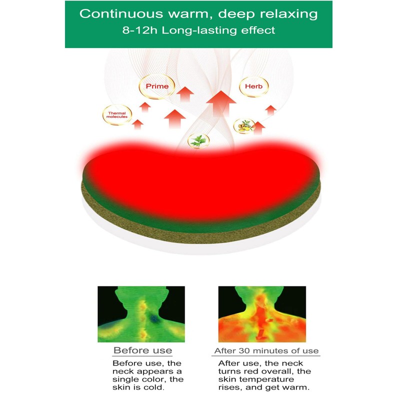 SHUWRWB Moxibustion Patch(Shoulder Patch 12patches per Bag)|Wormwood Patch|Moxa Patch| self-Heating