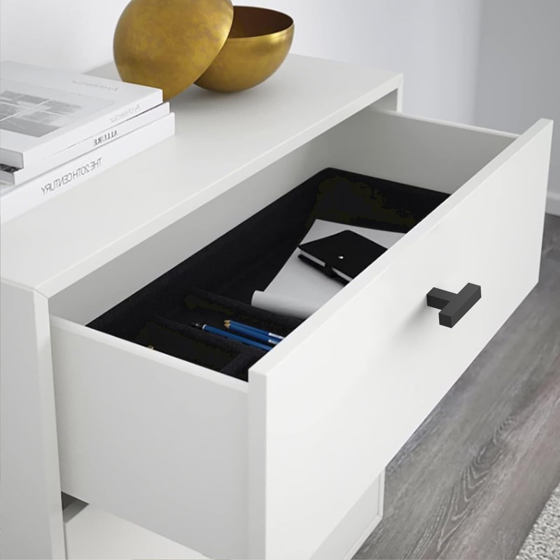 FILTA 10 Pack Black Cabinet Knobs 2 inch(50mm) Matte Black