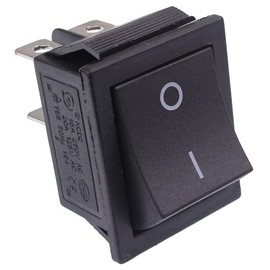 Off-(On) Momentary Rectangle Rocker Switch DPST 15A 250VAC