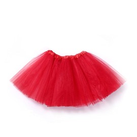 HIWIND Red Tutu Skirt Women's Athletic Tutus 5-Layered Tulle Skirts Costumes Skirts