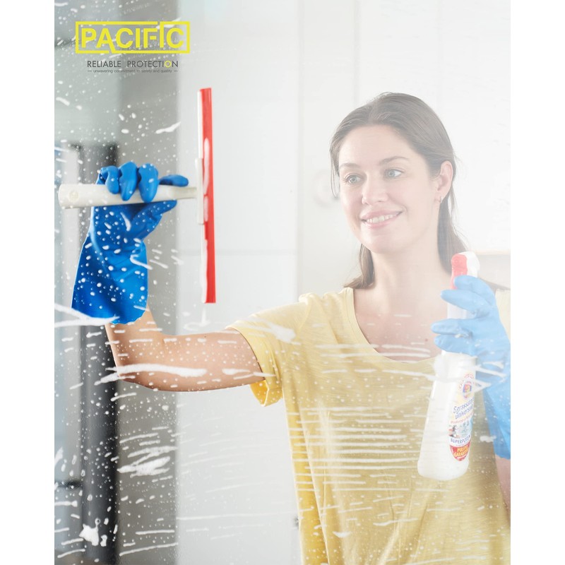 PACIFIC PPE 4 Pairs Reusable Dishwashing Cleaning Gloves with Latex