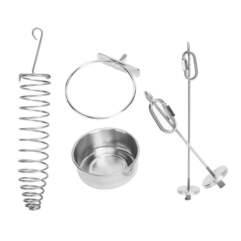 4 Pieces Parrot Food Cup Stainless Steel Bird Food Fruit