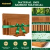 Bamboo Cutting Board Set (S+M) with Juice Grooves & Built-In