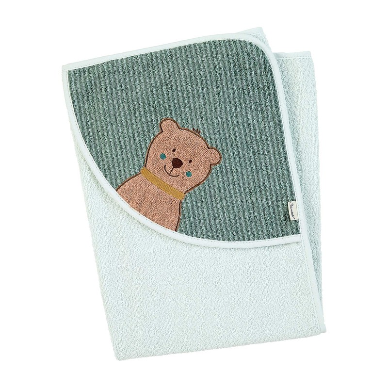 Sterntaler Ben Bear Hooded Bath Towel, Age 0 Months +,