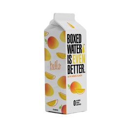 Boxed Water 16.9 oz. (12 Pack) Mango Flavored Water - Purified Drinking in Boxes – Zero Calories & Sugar Free, More Sustainable than Premium Plastic Bottled