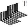 ELSKER&HOME Shelf Brackets 10 Inch, 10 Pack Floating Shelf L