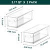 LALASTAR 2 Pack Fridge Organizer with Pull-out Drawer, Stackable Freezer