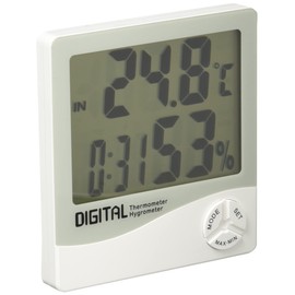 Empex TD-8130 Weather Meter, Thermometer, Hygrometer, Decadigi V, Dual Standing, White