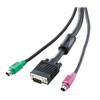 ConnectPRO PS-10P 10ft PS2/HDB-15 Premium Shielded 3-in-1 KVM Cable