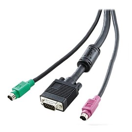 ConnectPRO PS-10P 10ft PS2/HDB-15 Premium Shielded 3-in-1 KVM Cable