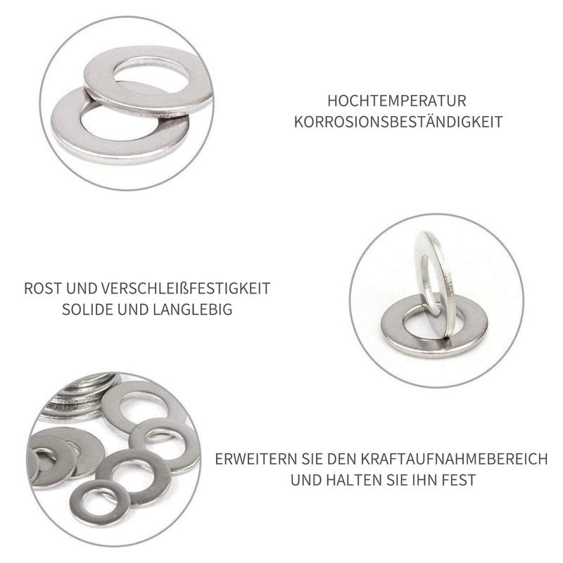 Pack of 120 large washers M6 x 18 mm, DIN