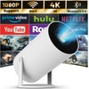[Built-in Apps] Mini Projector with WIFI 6 and Bluetooth, 4K