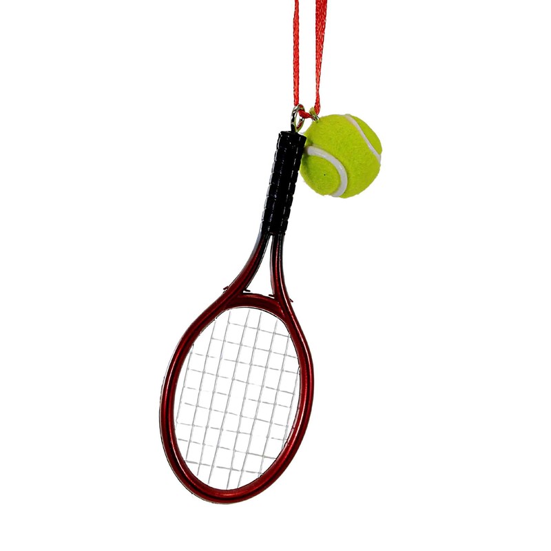 Kurt Adler Tennis Racket with Ball Christmas Ornament