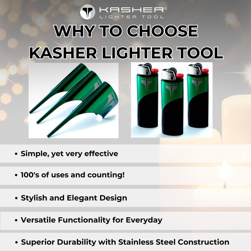 Kasher Classic Lighter Tool - Stainless Steel, Lightweight, Durable, Portable