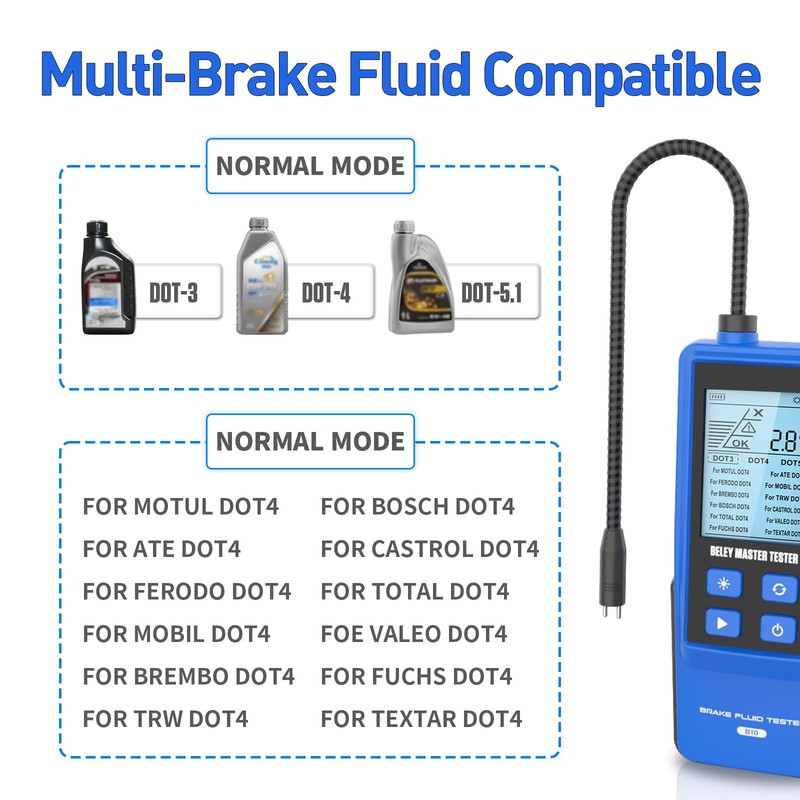 PLAYOCCAR Brake Fluid Tester Digital Brake Fluid Moisture Tester Pen