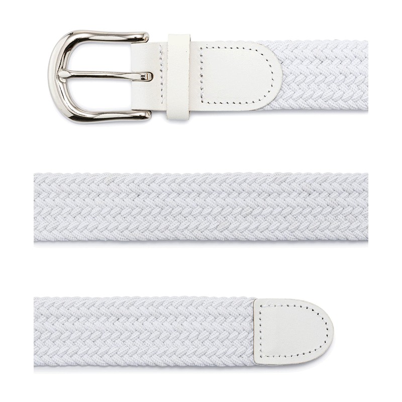 Streeze 30mm Stretch Braided Elastic Belt with Silver Metal Buckle