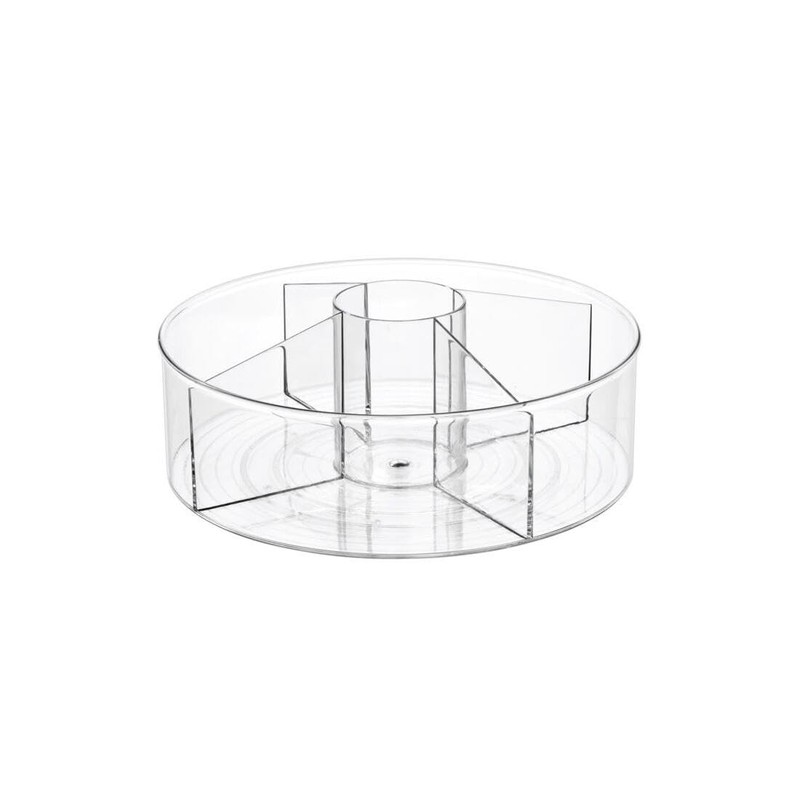 iDesign 11.5-Inch Plastic 5-Section Lazy Susan Organizer – Linus Collection