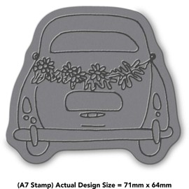 A7 'Wedding Car' Unmounted Rubber Stamp (RS00014036)