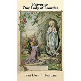 St. Mary, Our Lady of Lourdes Prayer Card, 2 pack