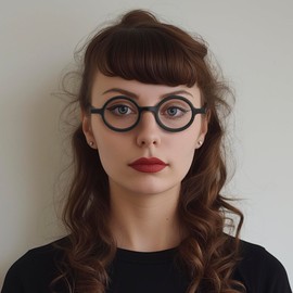 LONDON MOLE Eyewear | Moley Reading Glasses | Round Glasses | Cool Readers | Stylish Reading Glasses | Men's Women's Unisex | Spring Hinges | Matt Black | + 1.0 magnification