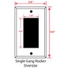 Art Plates - Single Gang Rocker OVERSIZE Switch Plate -