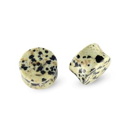 Scrap Metal 23 Pair Jasper Dalmatian Stone Plugs 20mm - 13/16