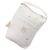 Cute Quilting Embroidered Pattern Diapers Bag Cotton Baby Stroller Zipper