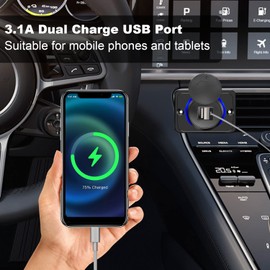 Car Usb Charger, 3.1A Car Dual USB Charger, 12-24V Waterproof Charging Panel, 2 Port USB Charging Socket Charging Panel, for Motorcycles, Marine, Trucks, RV (2PCS)