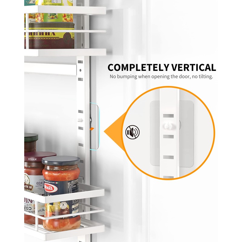 Moforoco White Narrow 9-Tier Over The Door Pantry Organizer, Pantry