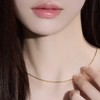 Gold&Deer 14KGP Daily Simple Snake Rope Necklace White Gold /