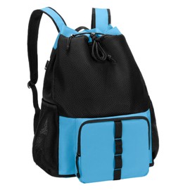 Fasrom Mesh Beach Bag Backpack with Zipper Bottom, Sport Gym Backpack for Swimming, Beach, Pool and Travel(Patent Design), Blue