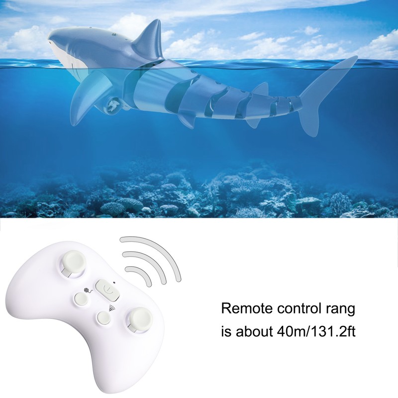 Electric RC Boat 2.4G Remote Control Pool Shark Simulation Water