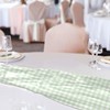 Takiito Green Gingham Checkered Gauze Table Runner 108 inches Long,