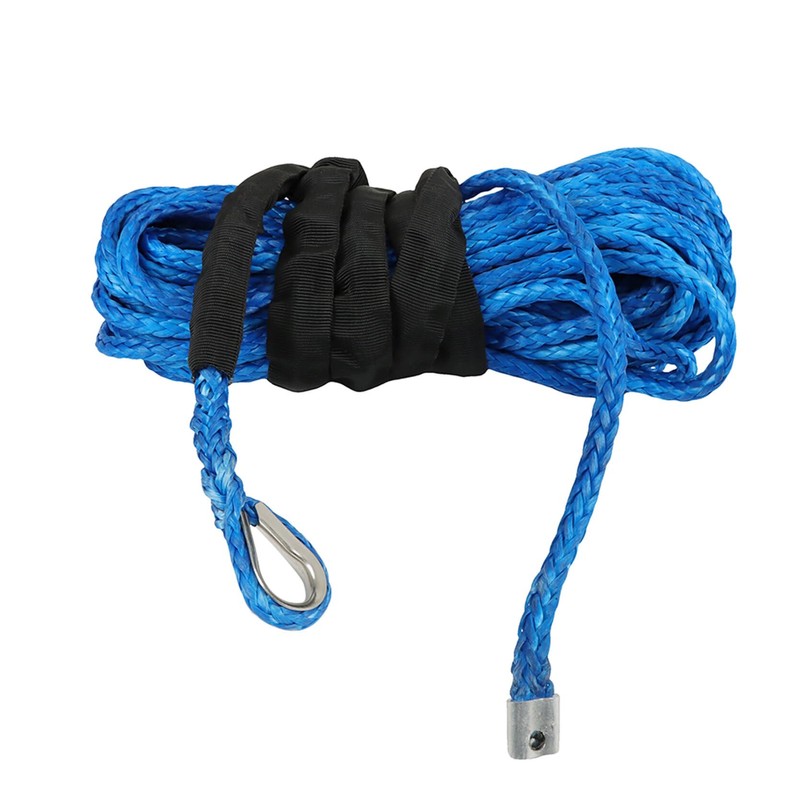 raseparter 5/16In x 50Ft 12000Lbs Blue Synthetic Winch Rope Cable